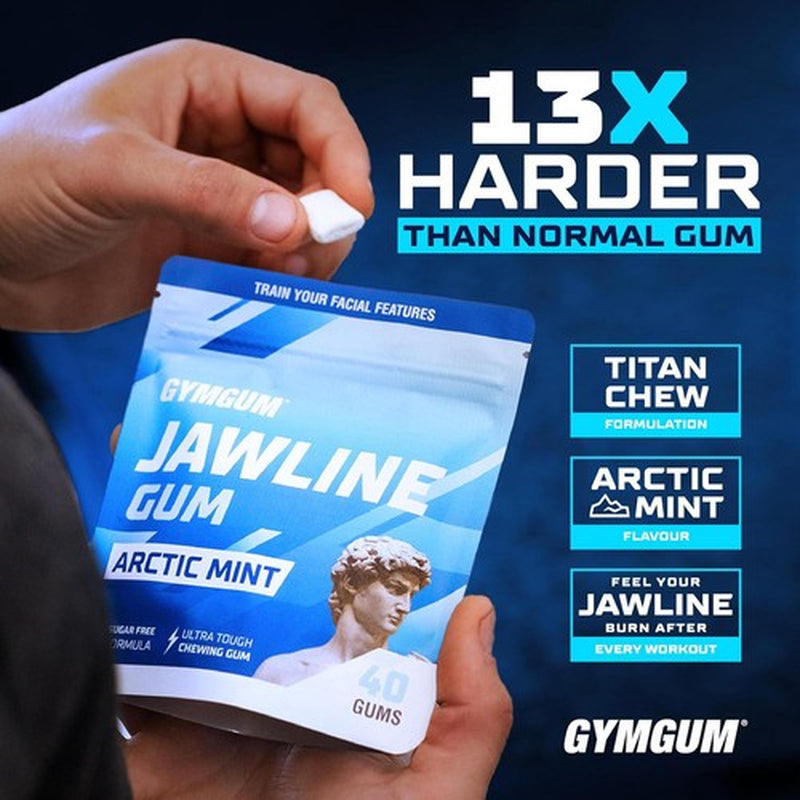 Facial Fitness Gum - Jawline Exerciser - Arctic Mint, 40 Count