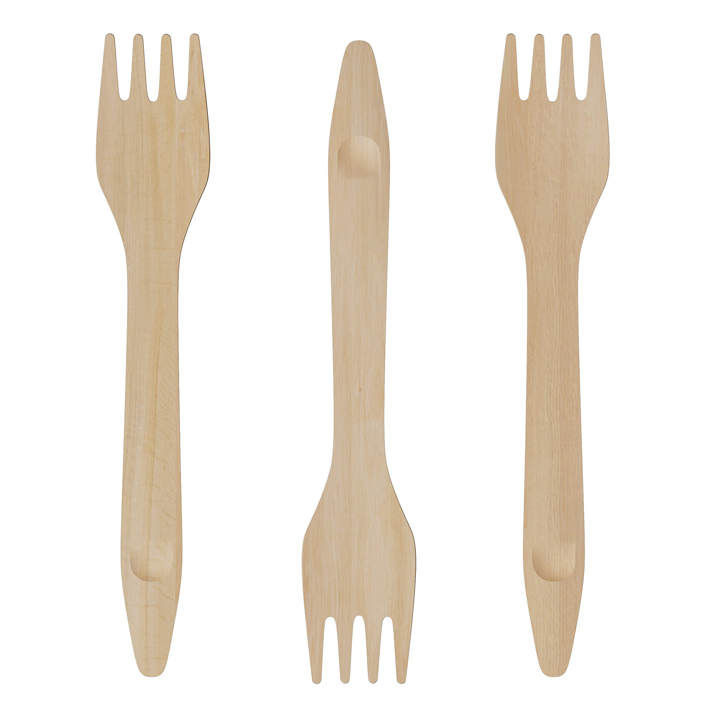 Compostable Wooden Fork, 1,000-Count