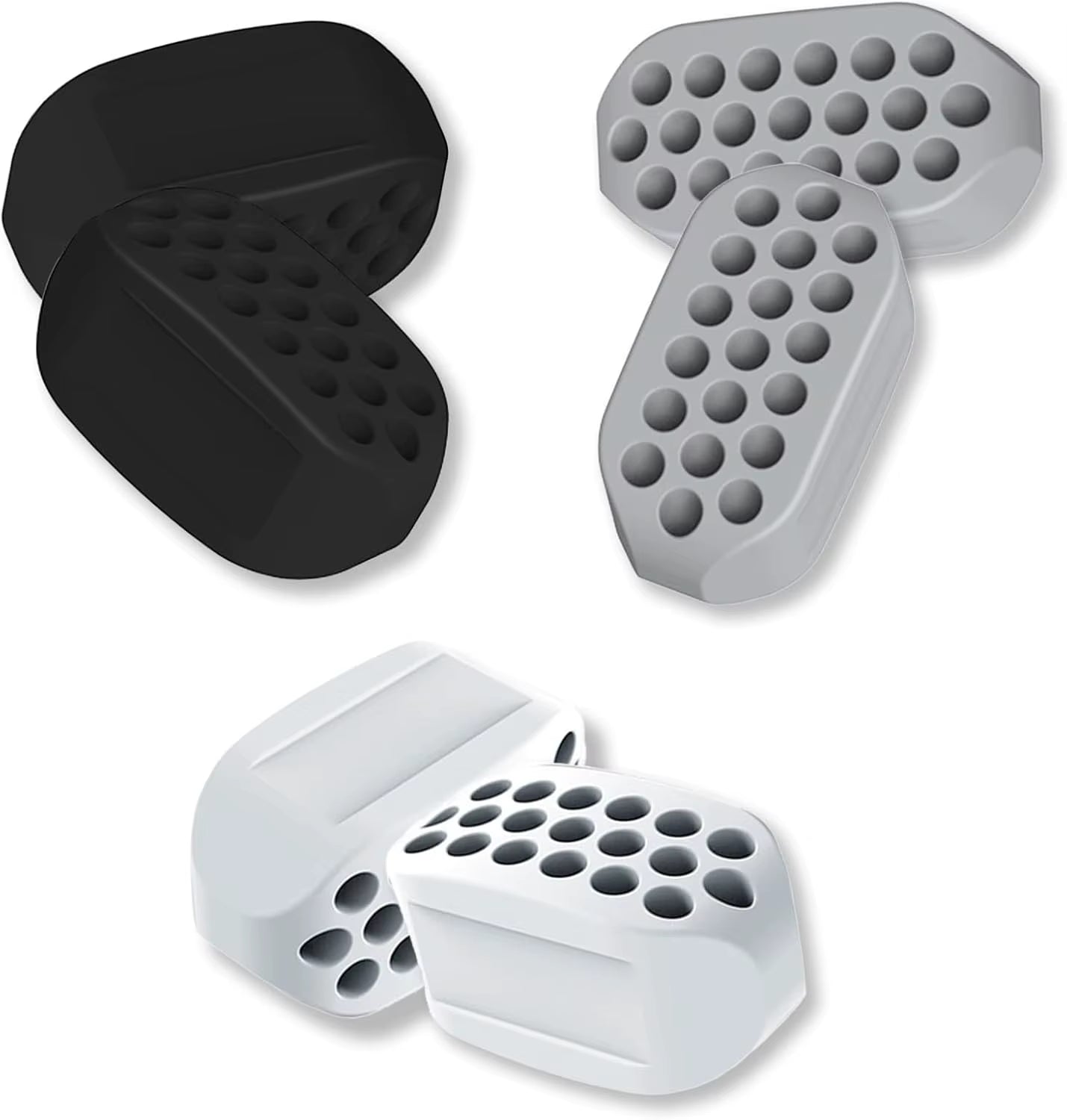 6 Pcs BPA Free Silicone Jaw Exerciser Gum Tablets 3 Resistance Levels Jaw Trainer & Jawline Exerciser Shaper for Man and Woman