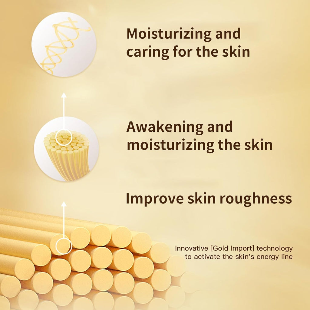 24K Gold Bio Collagen Face Mask, Hydrating Bio Collagen Mask Overnight Collagen Mask Hydrating Collagen Real Deep Mask Skin (34G X2Ea)