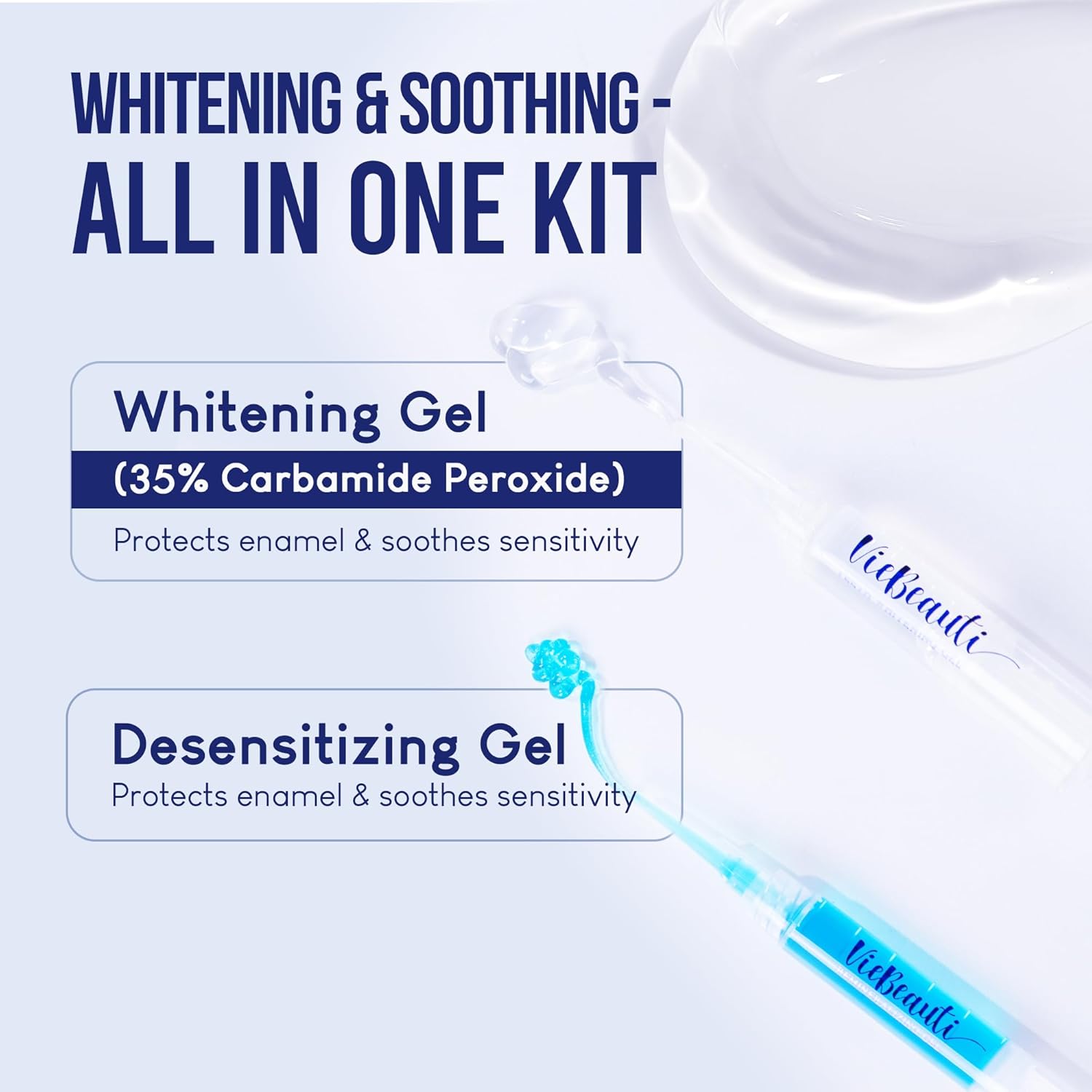 Teeth Whitening Kit with LED Light for Sensitive Teeth, 35% Carbamide Peroxide, Remineralizing Gel for Fast Results Mint