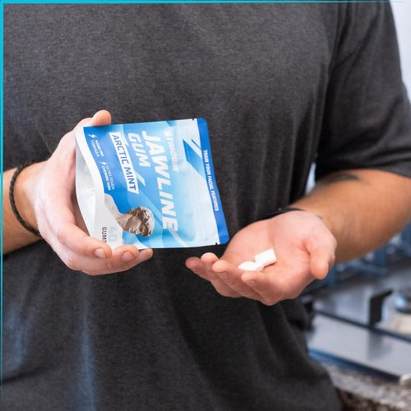 Facial Fitness Gum - Jawline Exerciser - Arctic Mint, 40 Count