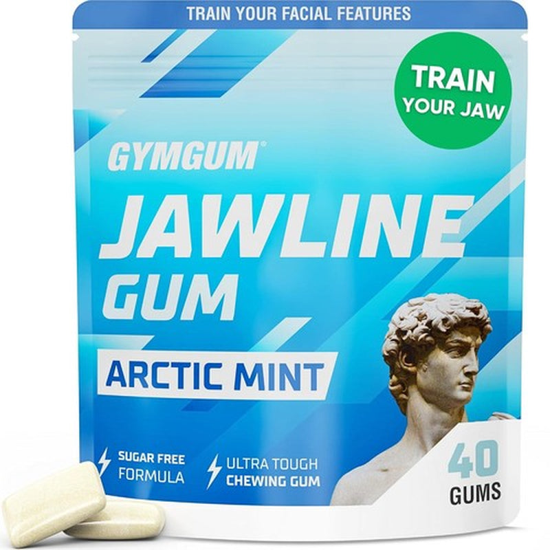 Facial Fitness Gum - Jawline Exerciser - Arctic Mint, 40 Count